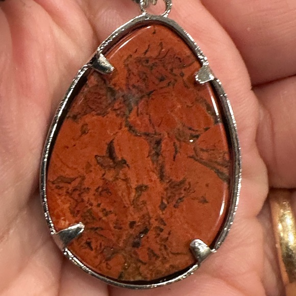 Sterling stone Dragonfly Pendant Necklace - Picture 2 of 3